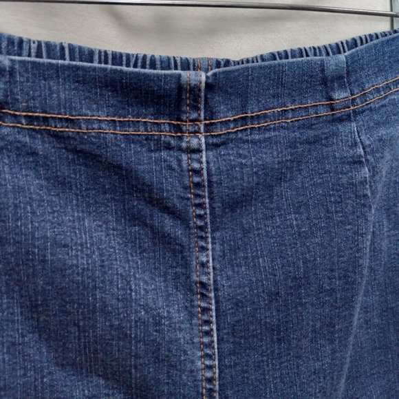 Faded Glory Stretch Denim Jeggings Dark Wash Elastic Waist Size Large - Picture 9 of 9